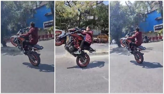 नोएडा के बाद दिल्ली की सड़को पर दिखा जानलेवा स्टंट, वीडियो हुआ वायरल