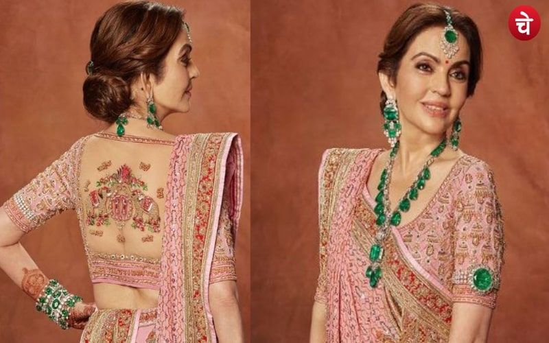 नीता अंबानी के जरदोजी से बने घाघरे पर किसके थे नाम? शादी में छाया डिजाइनर घाघरा 