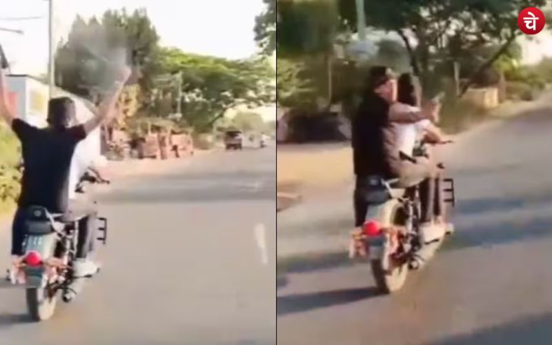 बुलेट चलाते हुए सरेआम फाइरिंग करते नजर आए सिरफिरे, वीडियो आया सामने