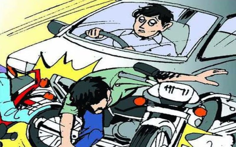 Noida road accident min