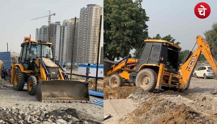 ग्रेटर नोएडा प्राधिकरण का बड़ा एक्शन, बिसरख में अतिक्रमण पर चलाया बुलडोजर