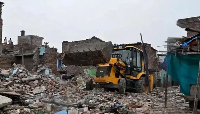 Faridabad Bulldozar Action