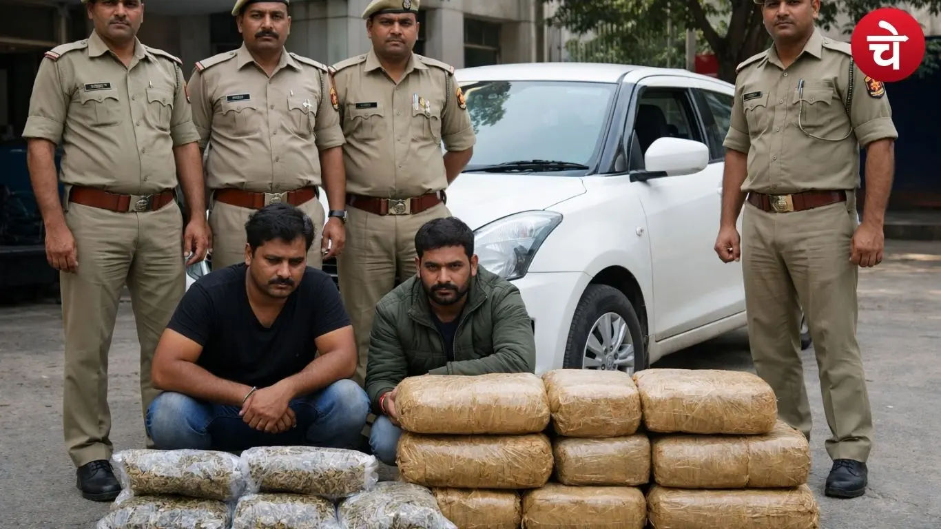 नोएडा क्राइम अपडेट गांजा तस्करी का भंडाफोड़