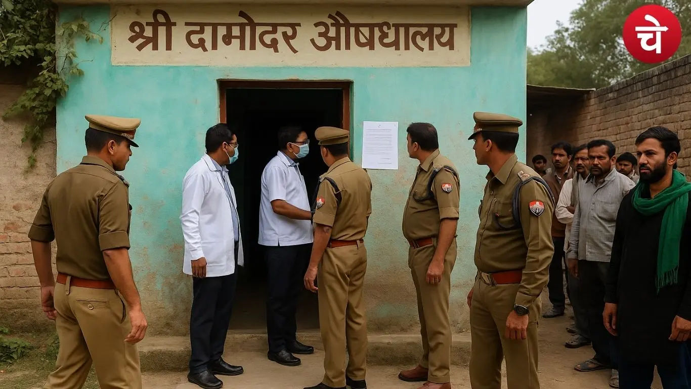 बाराबंकी के फर्जी अस्पताल में छापा मारती स्वास्थ्य विभाग की टीम
