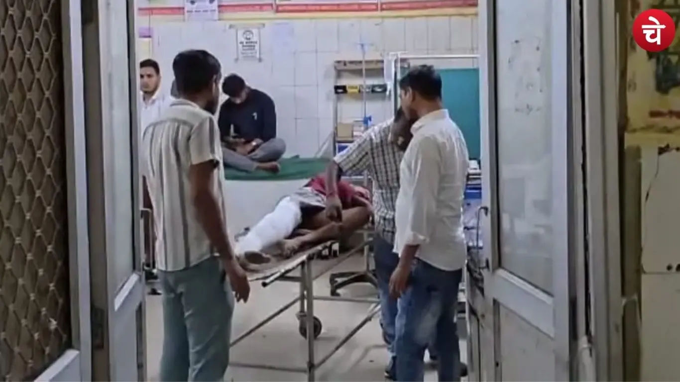 Chhotu, who was injured in a road accident, is undergoing treatment at Gonda Medical College
