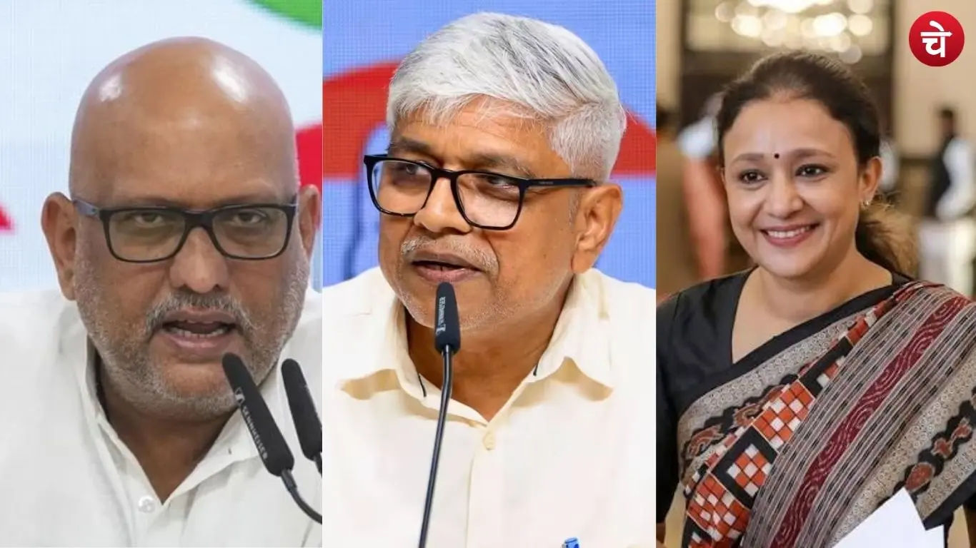 File photo of Congress party leaders Ajay Rai, Rajendra Gautam, and Aradhana