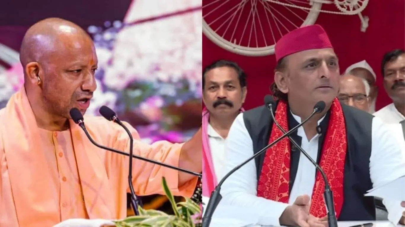 File photo of Uttar Pradesh Chief Minister Yogi Adityanath and Samajwadi Party National President Akhilesh Yadav