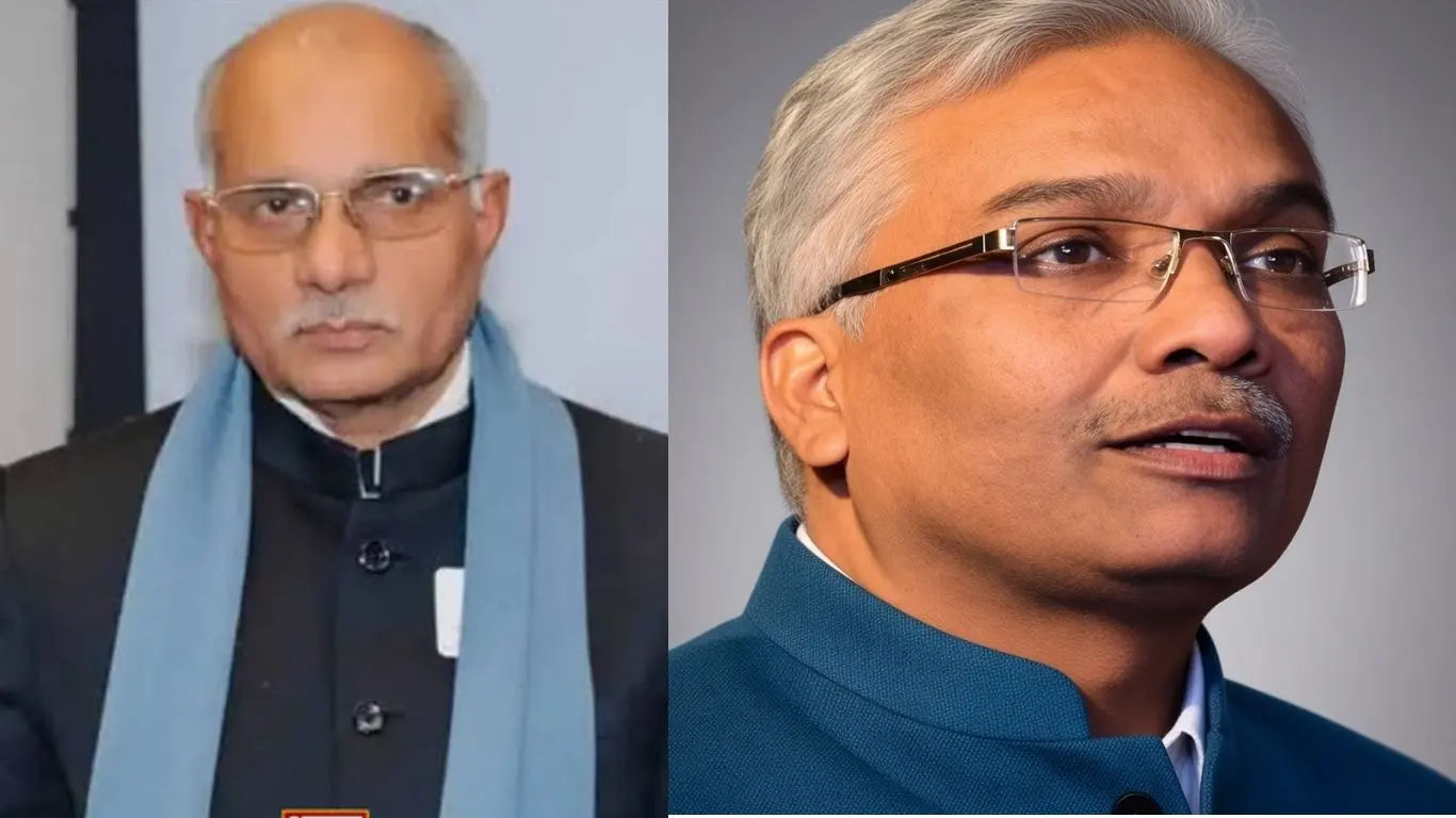 File photos of BJP Rajya Sabha candidates Dharampal Singh and Radhakant Ojha