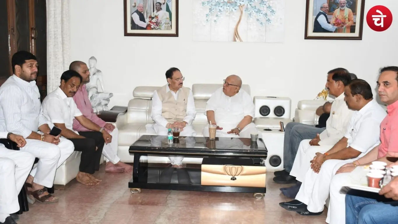 JP Nadda visited Kalraj Mishra's residence in Noida and met his family