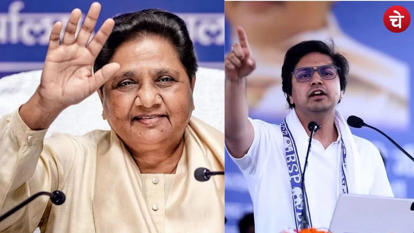 Photo of Mayawati and Akash Anand