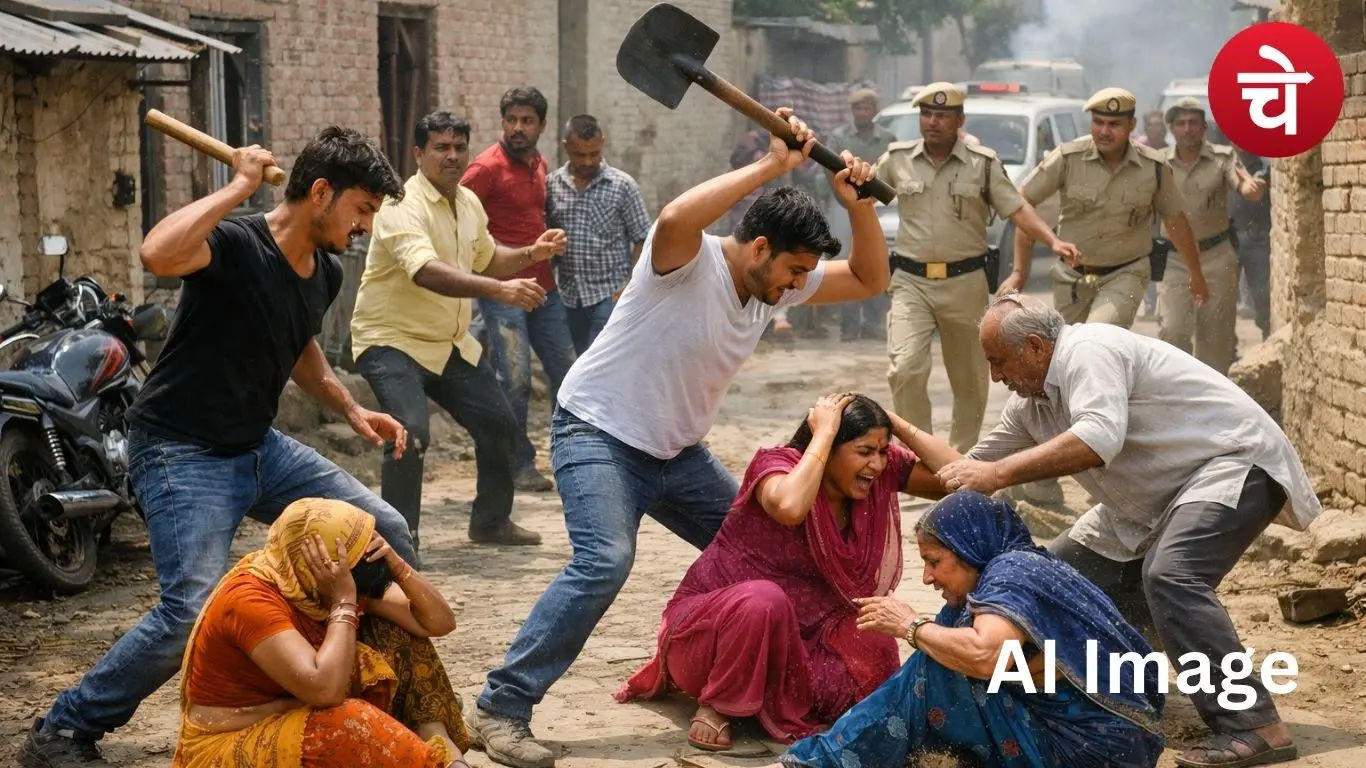ग्रेटर नोएडा के जेवर में महिलाओं से मारपीट