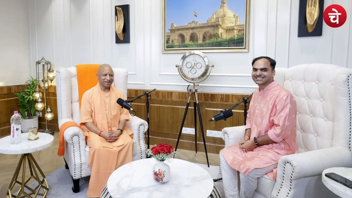 Chief Minister Yogi Adityanath in podcast studio