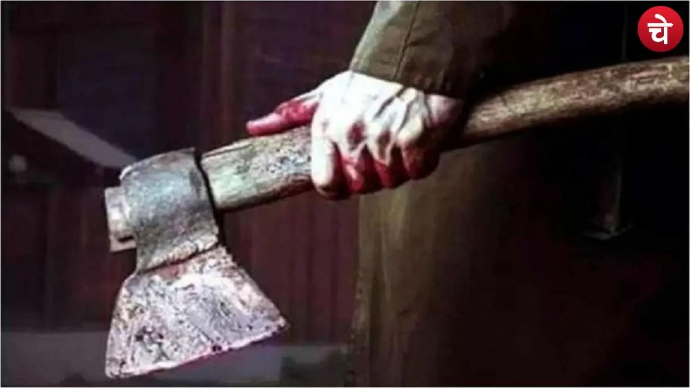 Hacked to death with an axe