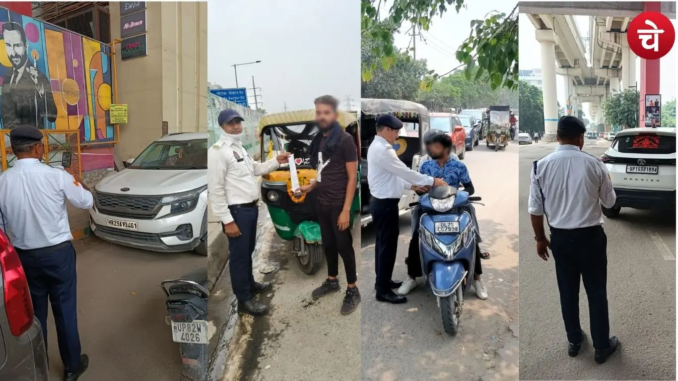 Noida Traffic Police Action