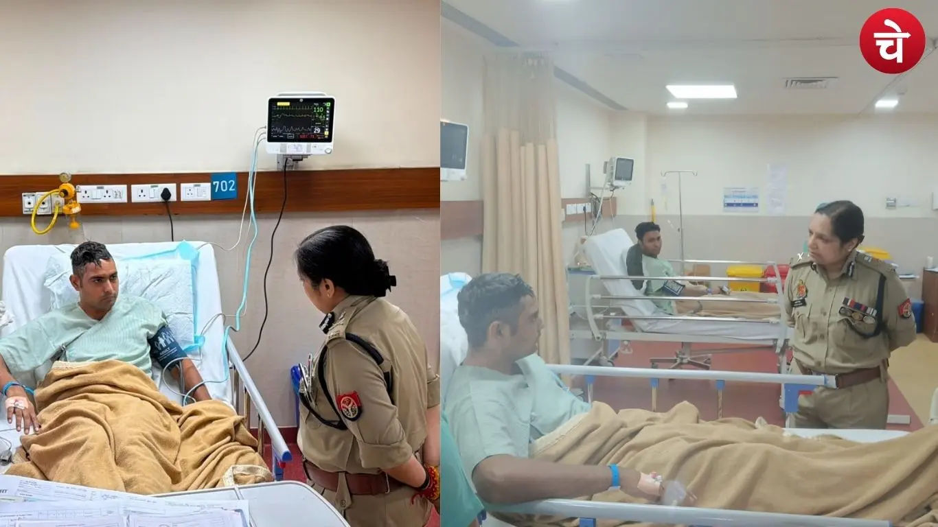 Police Commissioner Lakshmi Singh inquiring injured firefighters