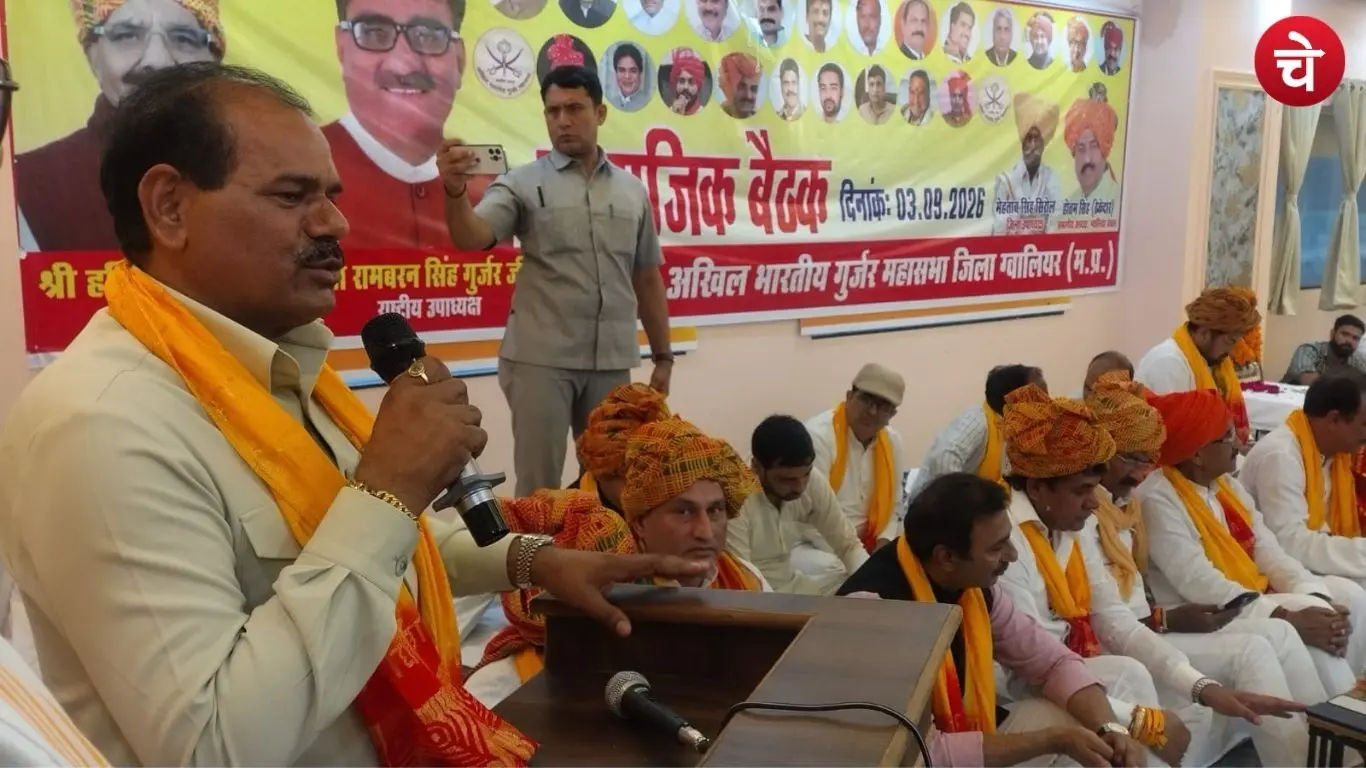 A file photo of KP Kasana General Secretary of the All India Gurjar Mahasabha and a prominent social activist addressing a public meeting