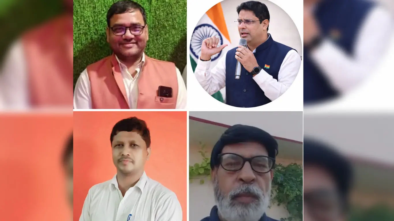 Anil Kesari (President), Bachcha Singh (General Secretary), Raja Sher Singh (Vice President), and Gopal Rai of the Consultant Employees Welfare Association