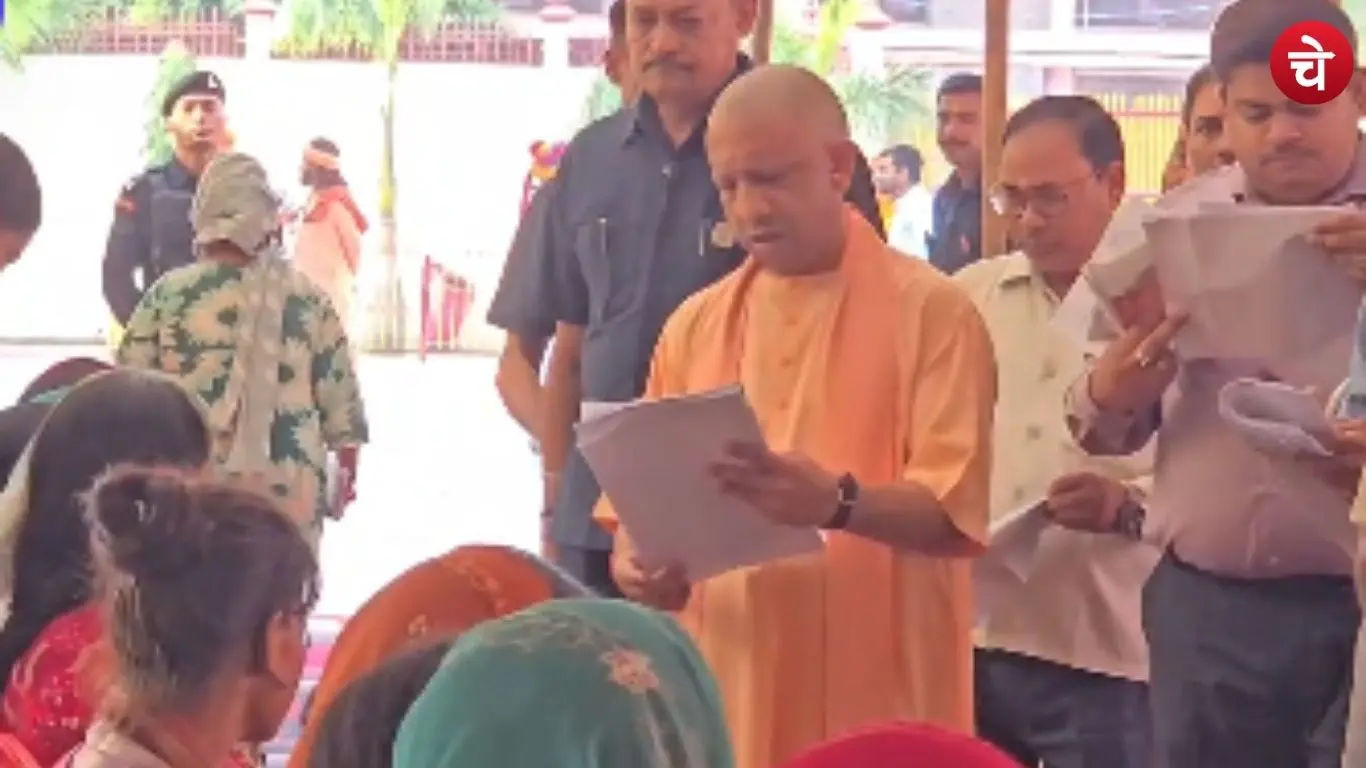 CM Yogi at the Janata Darshan in Gorakhpur
