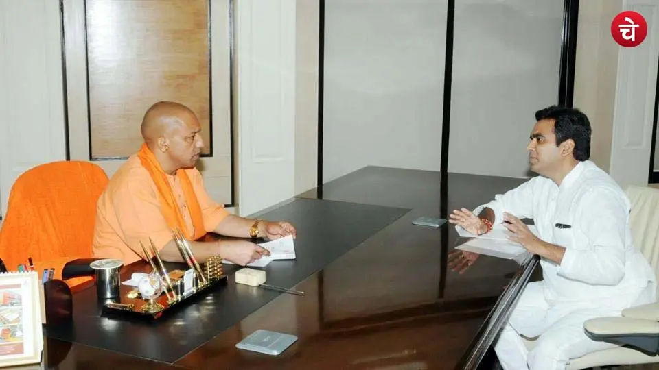 CM yogi with Noida MLA pankaj singh