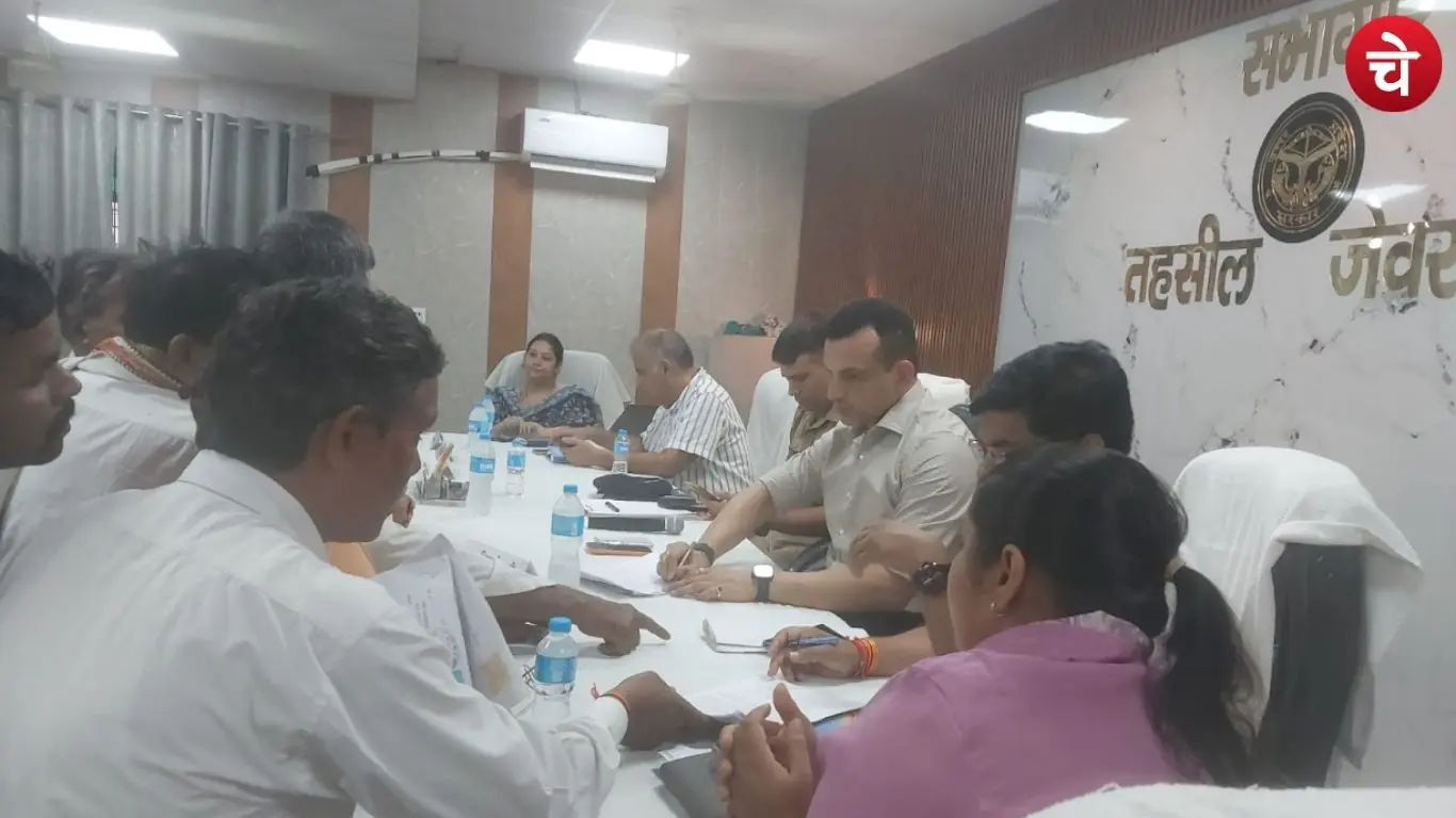 File photo of officials listening to complaints at the Sampoorna Samadhan Diwas (Comprehensive Grievance Redressal Day) held in Noida
