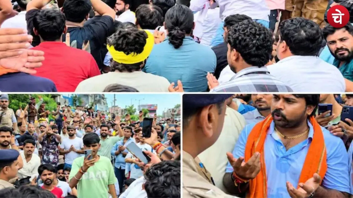 File photo of the recitation of Hanuman Chalisa held amidst a heavy police presence in Loni Ghaziabad