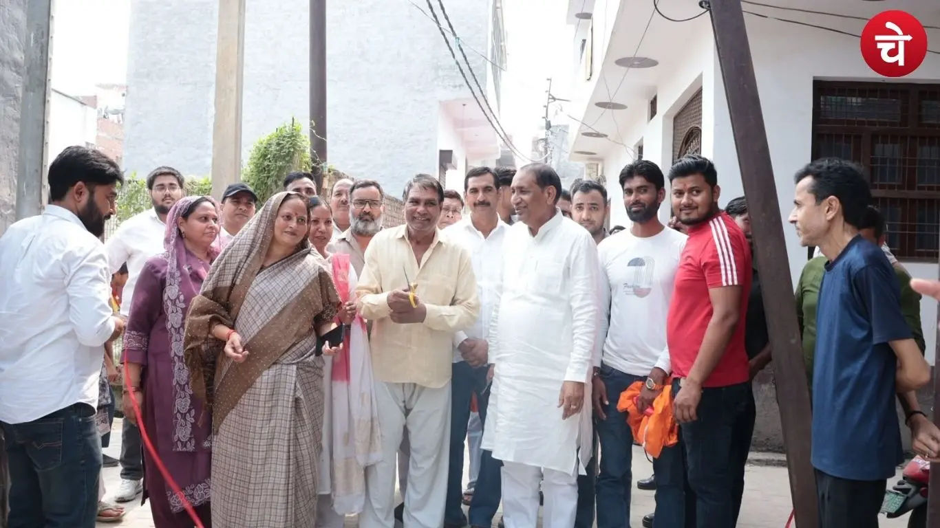 Inauguration of road and drain development works in Dadri
