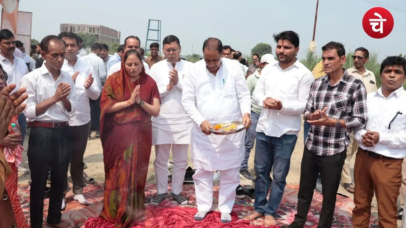 MLA Tejpal Nagar performs Bhoomi Pujan of new power house along with development projects worth crores in Dadri