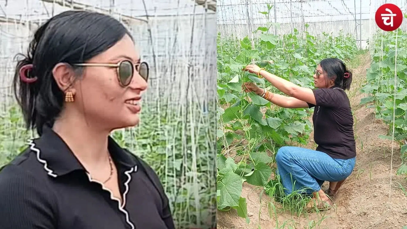 Photo of Antara Kumari, a female farmer from the Jewar area