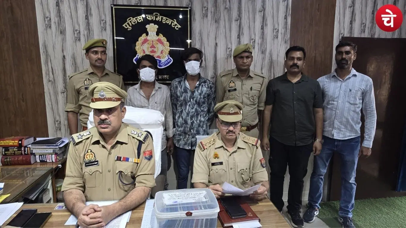 Photos of arrested accused at the police station