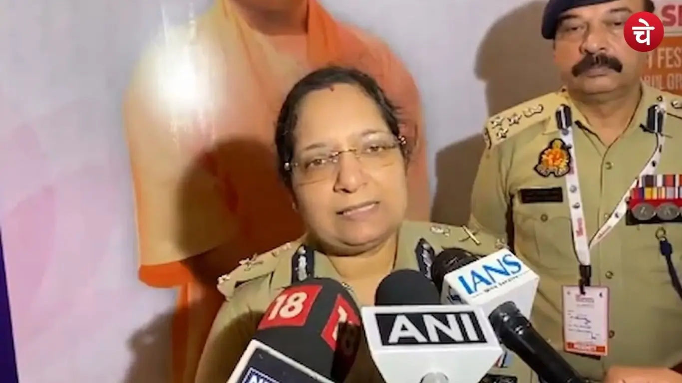 Police Commissioner Lakshmi Singh briefing the media on security arrangements for UPITS 2026