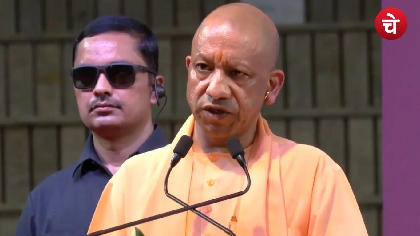 Uttar Pradesh Chief Minister Yogi Adityanath during the closing ceremony of the two day Prerna Vimarsh 2026 held at Gautam Buddha University